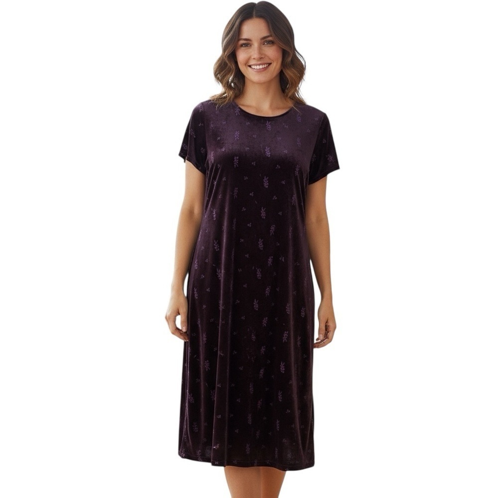 Molly Malloy Purple Velvet Maxi Dress – Size 16